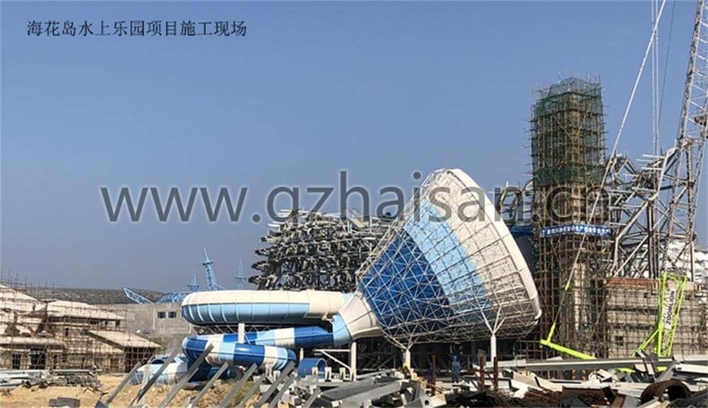 海花島水上樂園項目施工現(xiàn)場
